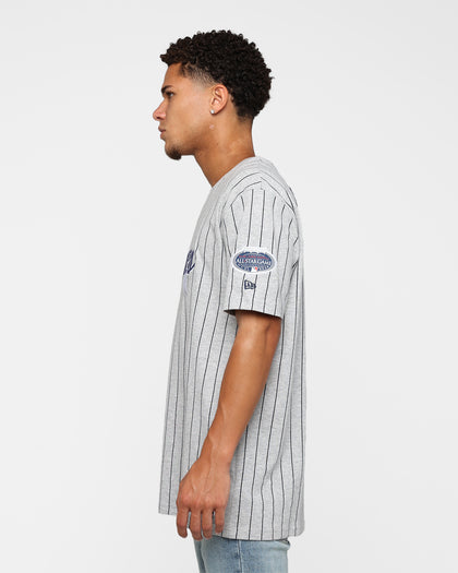 New Era New York Yankees Pinstripe T-Shirt Grey