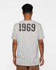 New Era San Diego Padres Pinstripe T-Shirt Grey
