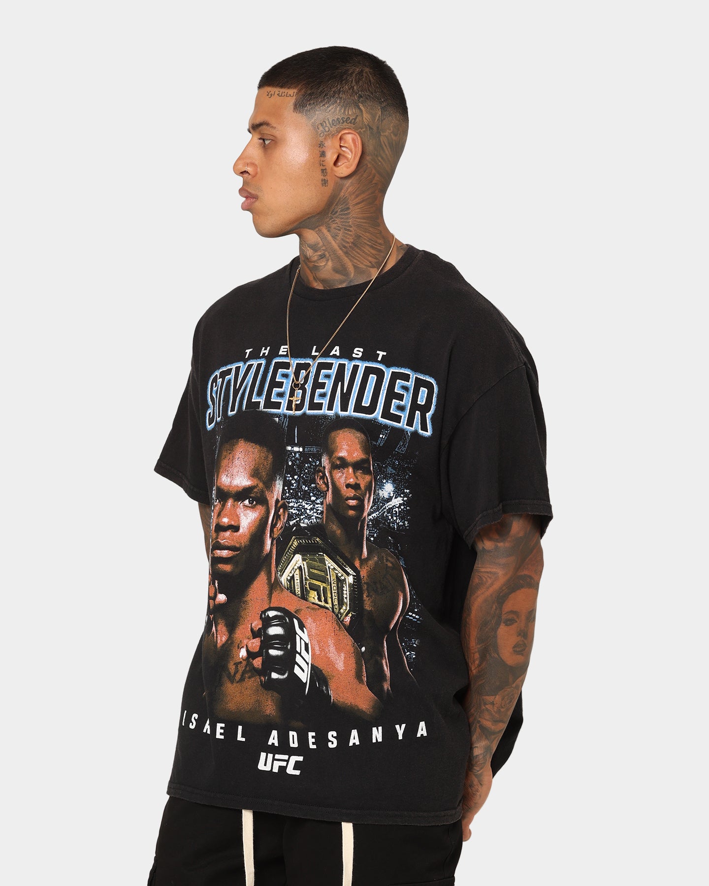 UFC By Goat Crew Israel Adesanya Stylebender Vintage T-Shirt Black