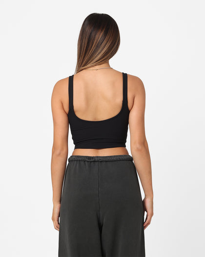 Joah Brown Women's Contour Crop Tank Top Onyx