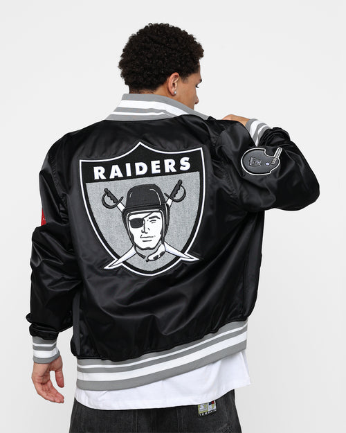 Pro Standard Las Vegas Raiders Satin Varsity Jacket Black/Grey
