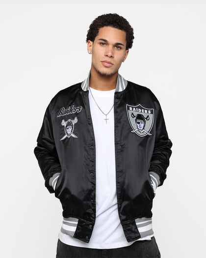 Pro Standard Las Vegas Raiders Satin Varsity Jacket Black/Grey