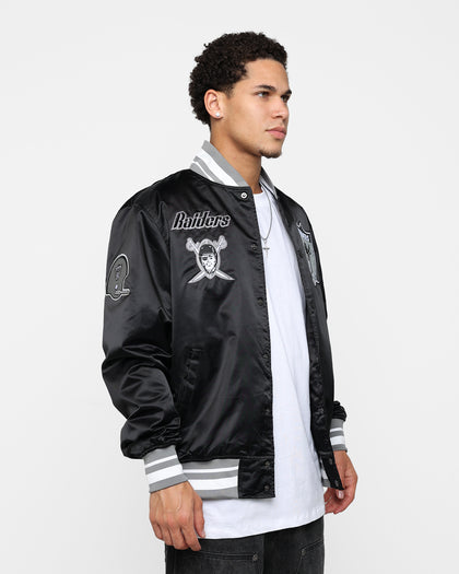 Pro Standard Las Vegas Raiders Satin Varsity Jacket Black/Grey