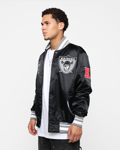 Pro Standard Las Vegas Raiders Satin Varsity Jacket Black/Grey