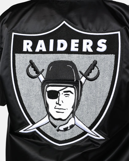 Pro Standard Las Vegas Raiders Satin Varsity Jacket Black/Grey