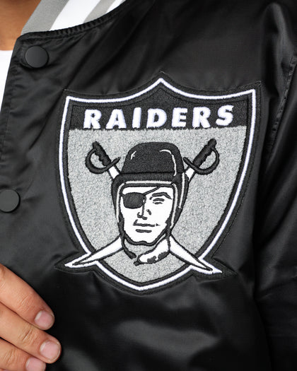 Pro Standard Las Vegas Raiders Satin Varsity Jacket Black/Grey