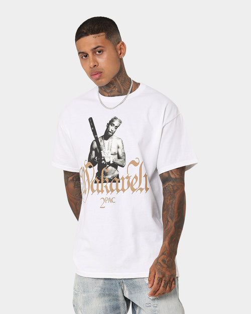 Tupac Machavelli Photo T-Shirt White