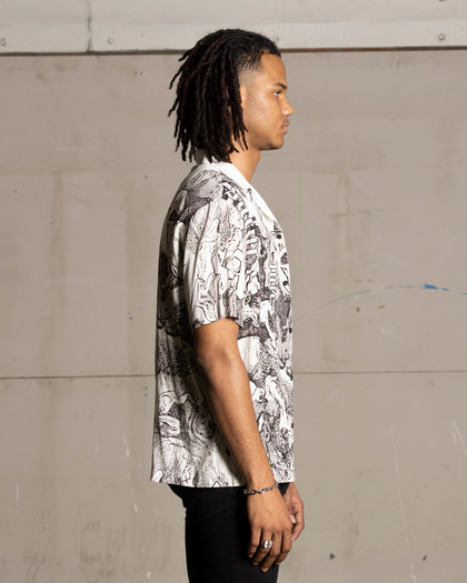 Saint Morta Babylon Short Sleeve Shirt Black/White