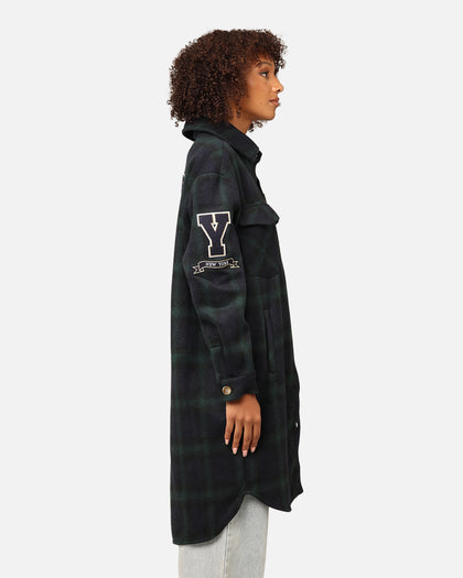 Pro Standard New York Yankees Plaid Shacket Forest Green