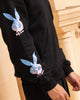 Playboy By Culture Kings Lit Bunny Fully Zip Hoodie Black