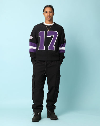 Carré Gridiron Knitted Sweater Black/Purple/White