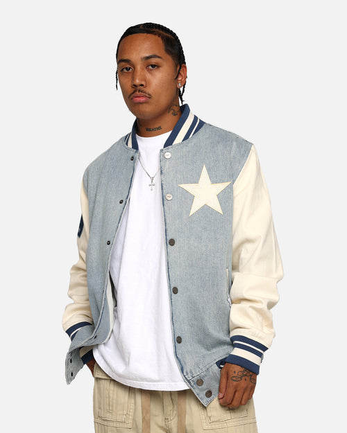 Pro Standard Dallas Cowboys Varsity Denim Jacket Denim/Linen
