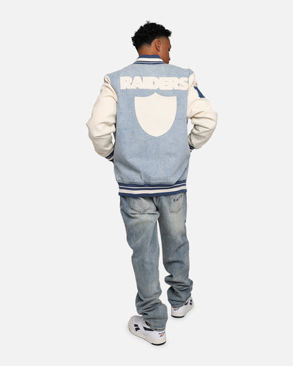 Pro Standard Las Vegas Raiders Varsity Denim Jacket Denim/Linen