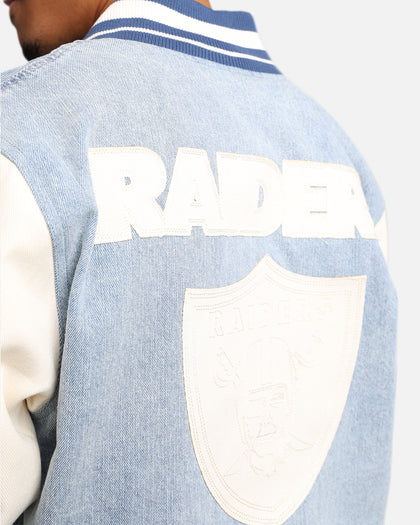 Pro Standard Las Vegas Raiders Varsity Denim Jacket Denim/Linen