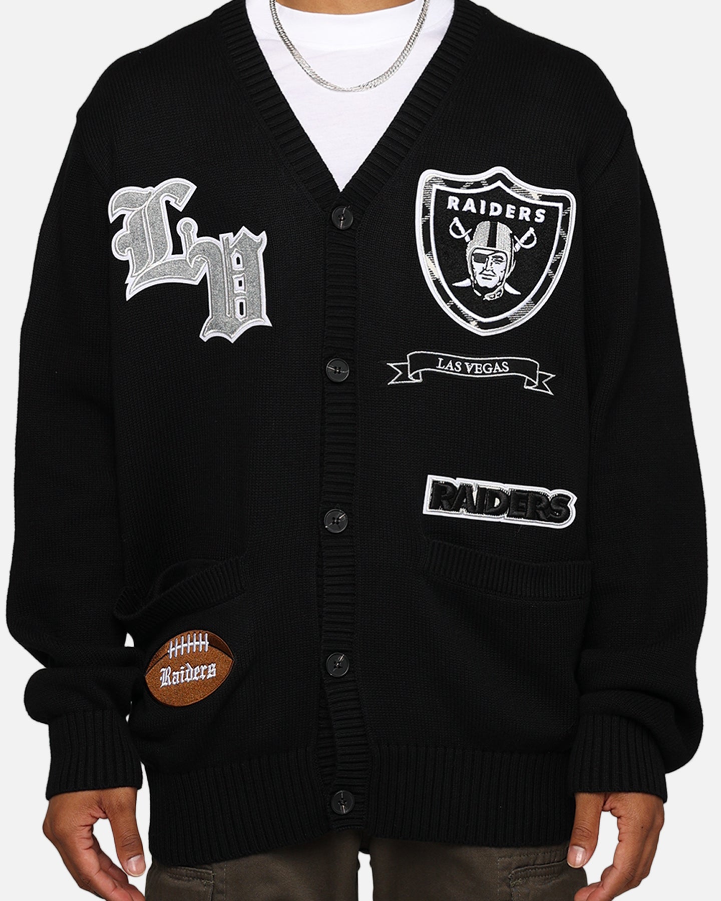 Pro Standard Las Vegas Raiders Pro Prep Knitted Cardigan Black