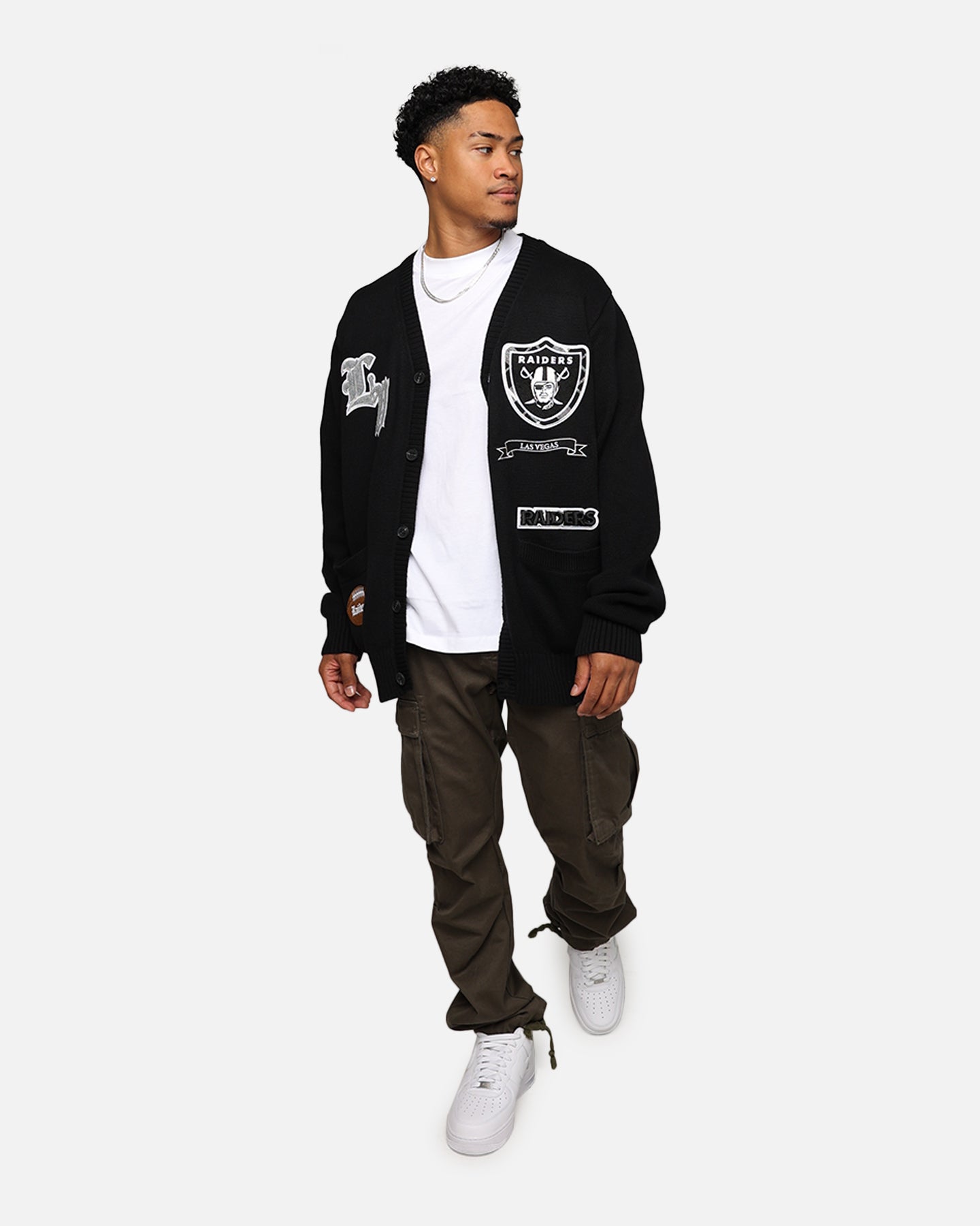 NFL RAIDERS レイダース カーディガン AGEM 別注 黒 Free NFL RAIDERS レイダース カーディガン AGEM 別注 黒 Free - メルカリ