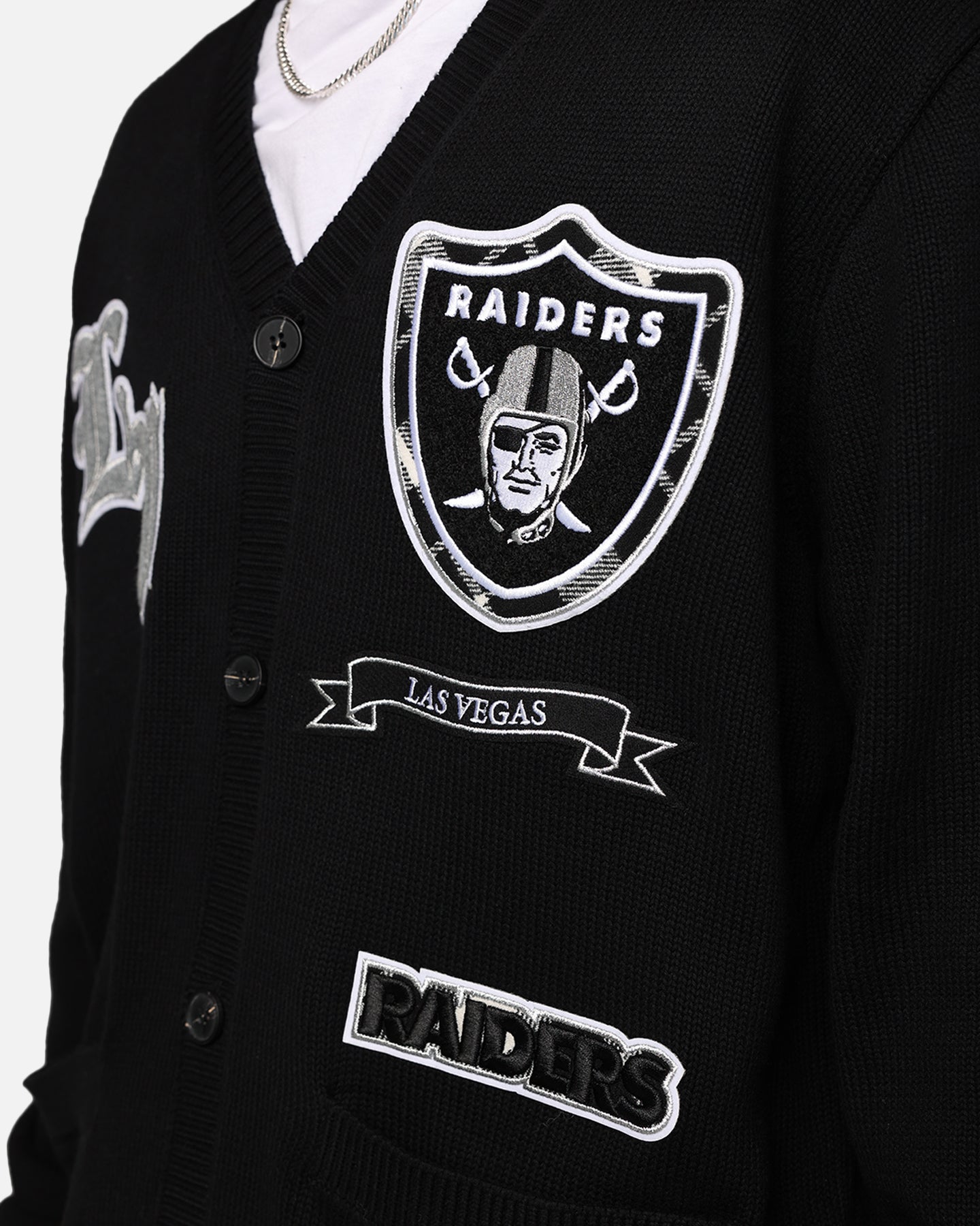 Pro Standard Las Vegas Raiders Pro Prep Knitted Cardigan Black