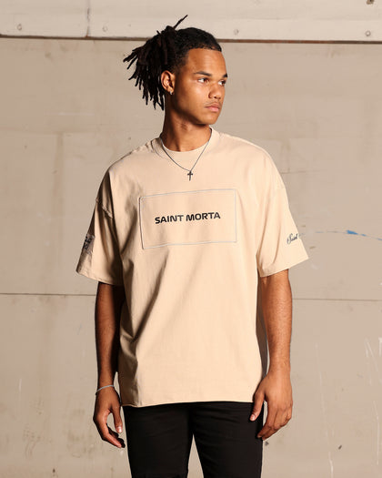 Saint Morta Moto Boxy T-Shirt Stone