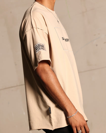 Saint Morta Moto Boxy T-Shirt Stone