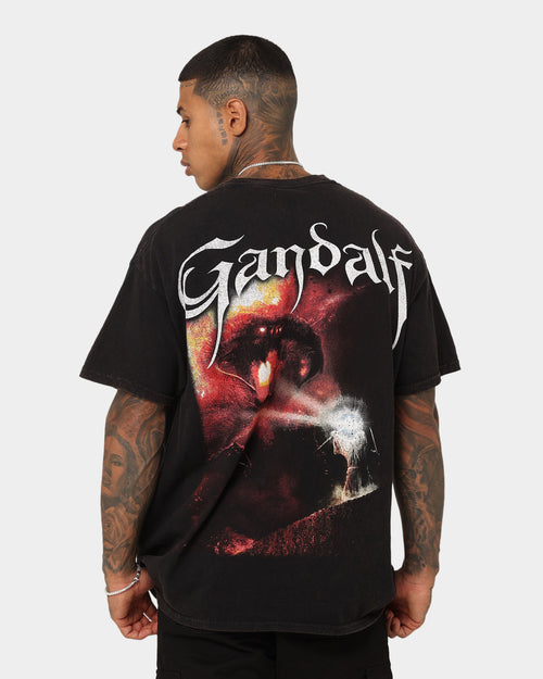 73Studio X The Lord Of The Rings Gandalf Vintage T-Shirt Black Wash