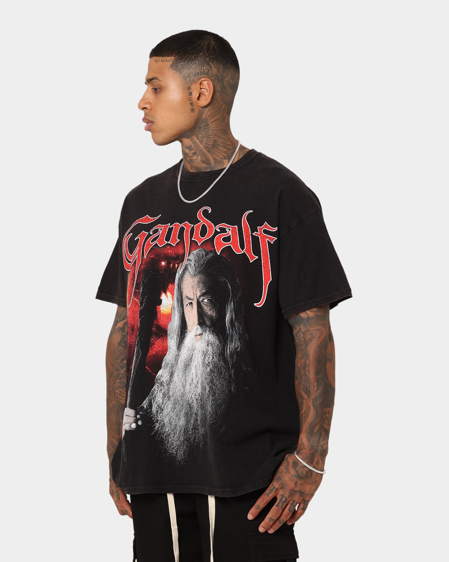 73Studio X The Lord Of The Rings Gandalf Vintage T-Shirt Black