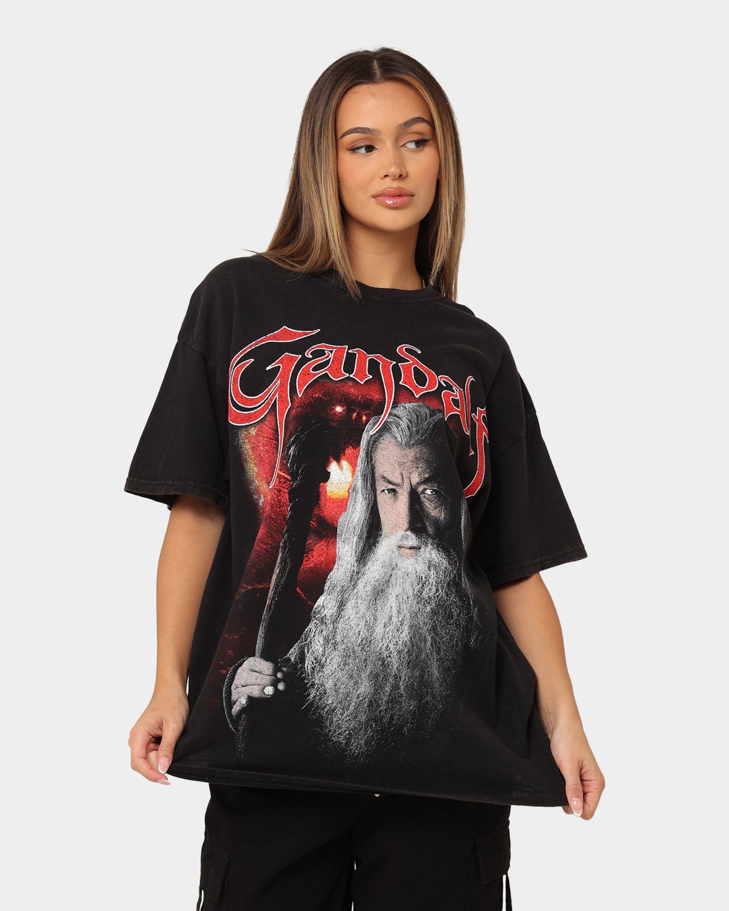 73Studio X The Lord Of The Rings Gandalf Vintage T-Shirt Black