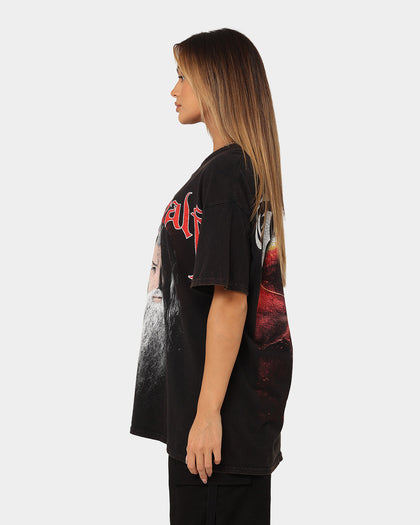 73Studio X The Lord Of The Rings Gandalf Vintage T-Shirt Black Wash