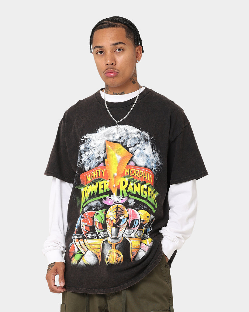 American Thrift X Power Rangers Mighty Morphin Vintage T-Shirt Black Wash