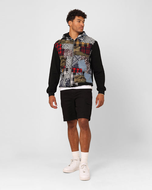 XXIII Patchwork Hoodie Multi/Black