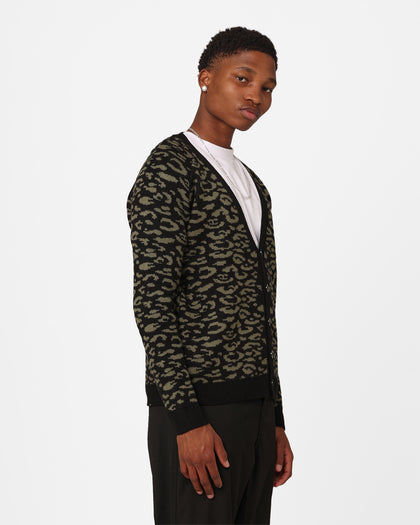 XXIII Thiago Leopard Cardigan Khaki/Black