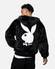 Playboy By Culture Kings Full Zip Faux Fur Bunny Hoodie Black
