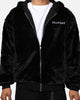 Playboy By Culture Kings Full Zip Faux Fur Bunny Hoodie Black