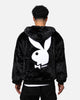 Playboy By Culture Kings Full Zip Faux Fur Bunny Hoodie Black