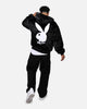 Playboy By Culture Kings Full Zip Faux Fur Bunny Hoodie Black