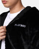 Playboy By Culture Kings Full Zip Faux Fur Bunny Hoodie Black
