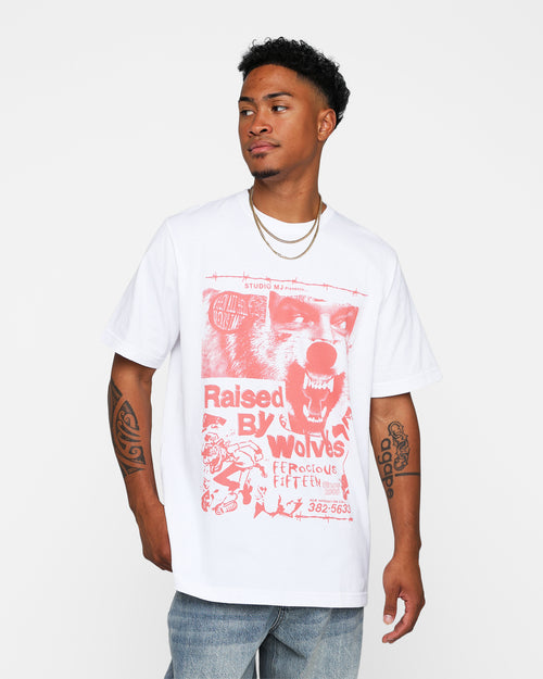 Raised By Wolves Show Flyer T-Shirt White