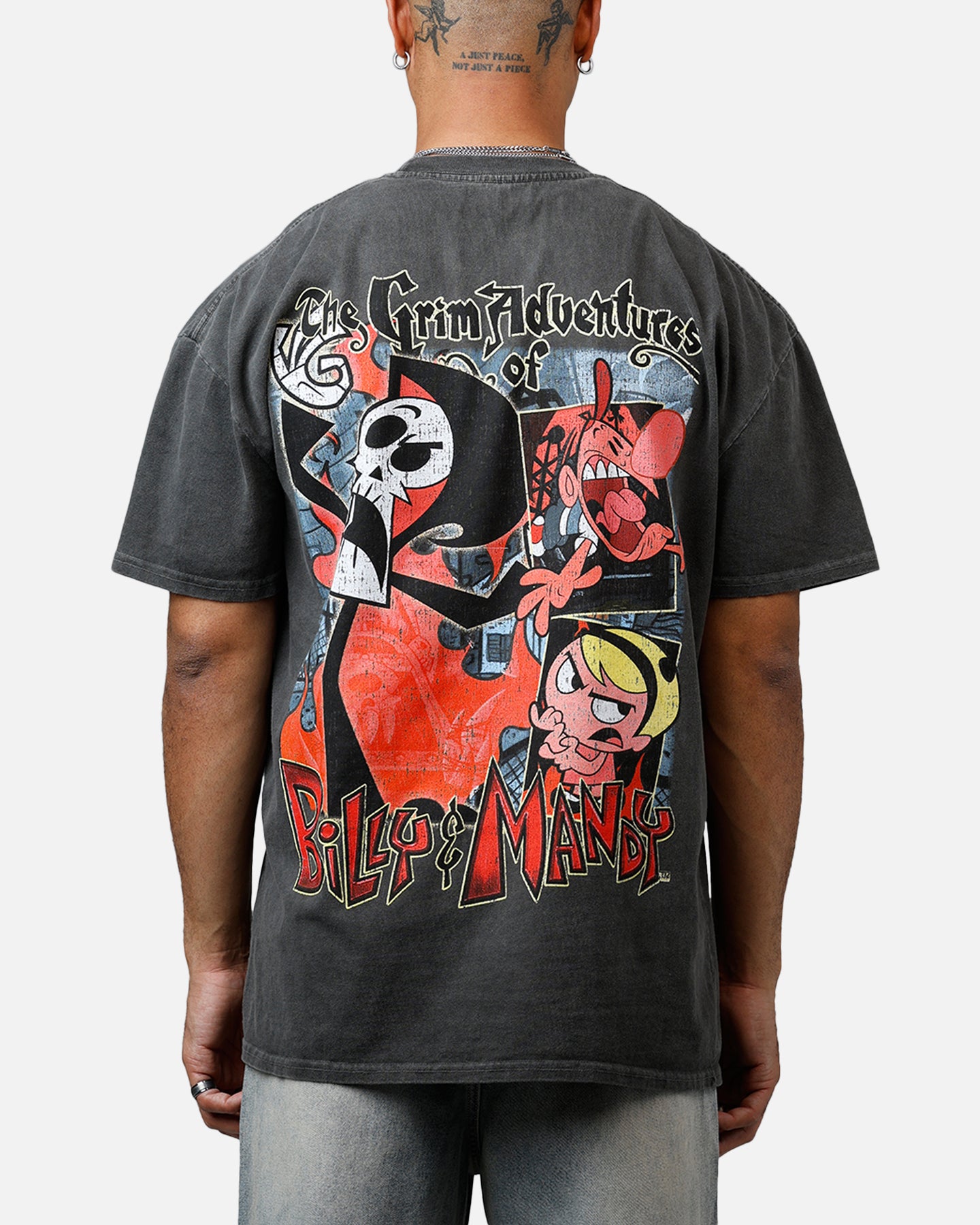 73Studio X Cartoon Network Grim Heavyweight Vintage T-Shirt Black