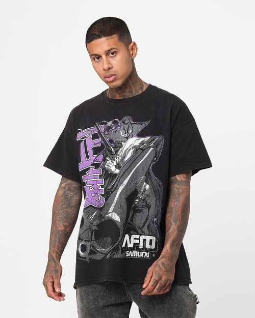 Goat Crew X Afro Samurai Justice Vintage T-Shirt Black Wash