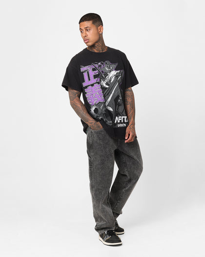Goat Crew X Afro Samurai Justice Vintage T-Shirt Black Wash