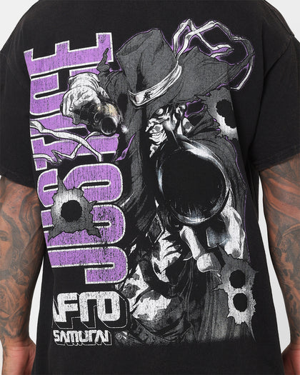 Goat Crew X Afro Samurai Justice Vintage T-Shirt Black Wash