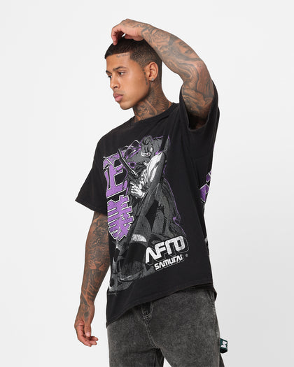 Goat Crew X Afro Samurai Justice Vintage T-Shirt Black Wash