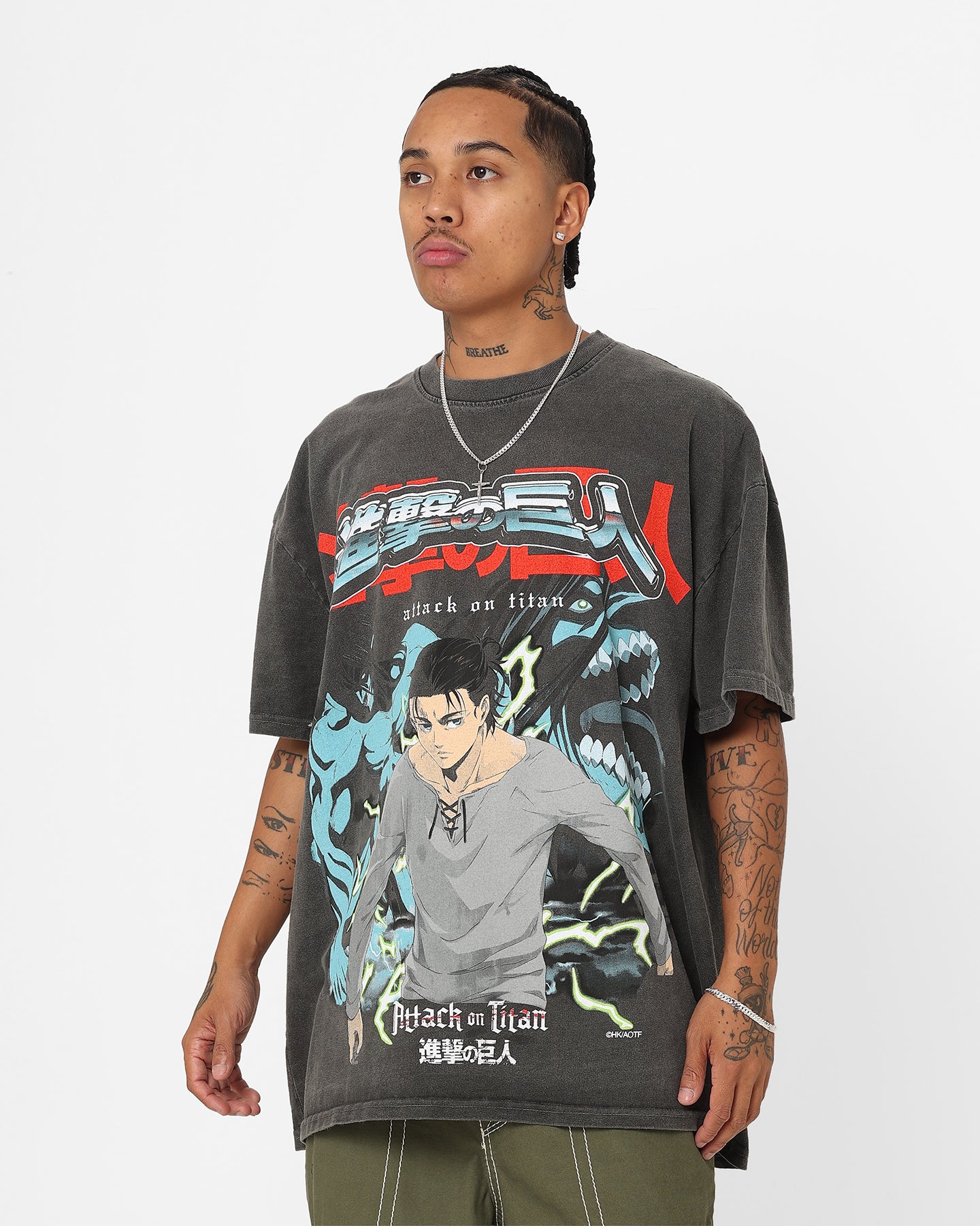 Goat Crew X Attack On Titan Attack Titan Vintage Heavyweight T