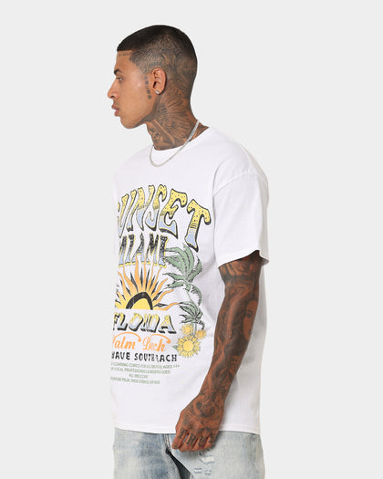 American Thrift Sunset Miami Vintage T-Shirt White