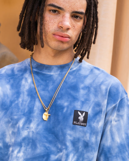 Playboy By Culture Kings Vacay T-Shirt Light Blue Tye