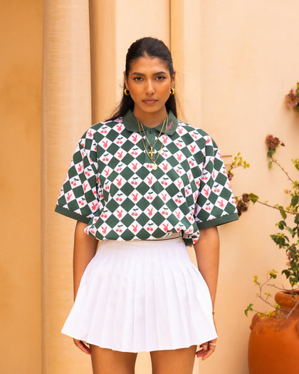 Playboy By Culture Kings Cherry Polo Shirt Green/White