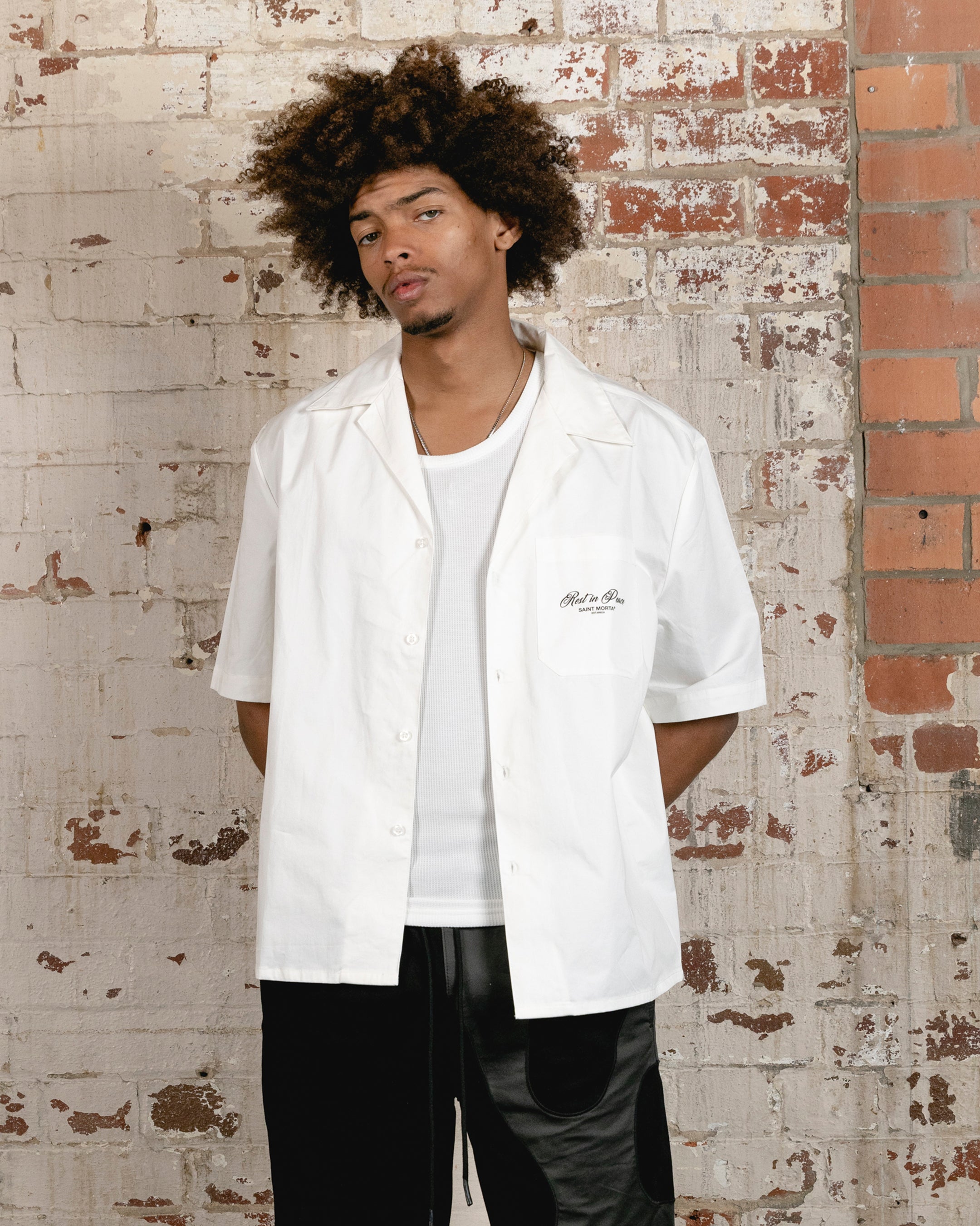 Saint Morta Rest In Peace Short Sleeve Shirt Off White | Culture