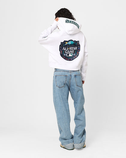 Pro Standard Women's MLB All Stars Cropped Hoodie White
