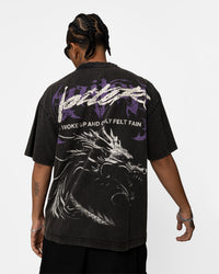 Loiter Pain Vintage T-Shirt Black Wash
