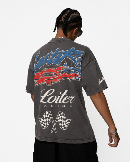 Loiter Rage Racer Vintage T-Shirt Charcoal