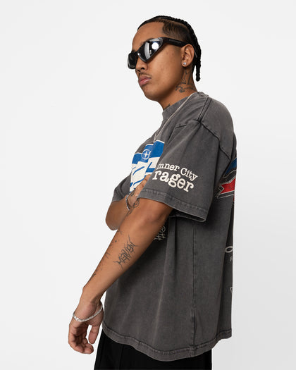 Loiter Rage Racer Vintage T-Shirt Charcoal